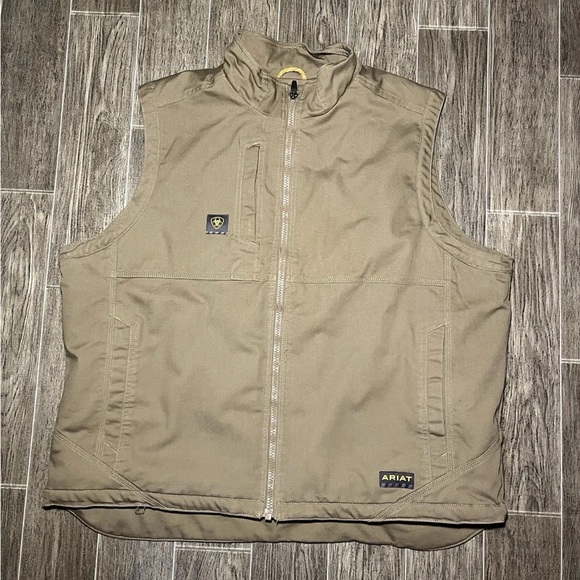 Ariat Rebar DuraCanvas Sherpa Lined Vest Men's 3XL Workwear Rugged Utility - Picture 2 of 7